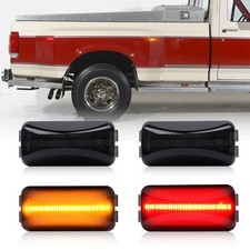 Led Dually Fender Side Marker Lights For Ford F250 F350 1984-1996 - Amber Red 4p Led Dually Fender Side Marker Lights For Ford F250 F350 1984-1996 - Amber Red 4p