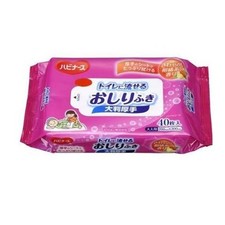 Habinurse 40 sheets Flushable Thick Large Wipes