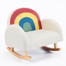 Wooden Kids Sofa Toddler Rocking Chair for Nursery Kindergarten Birthday Gift