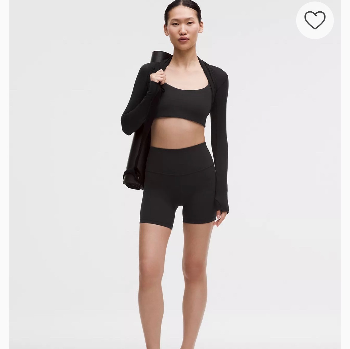 lululemon black stretchy biker shorts size Medium
