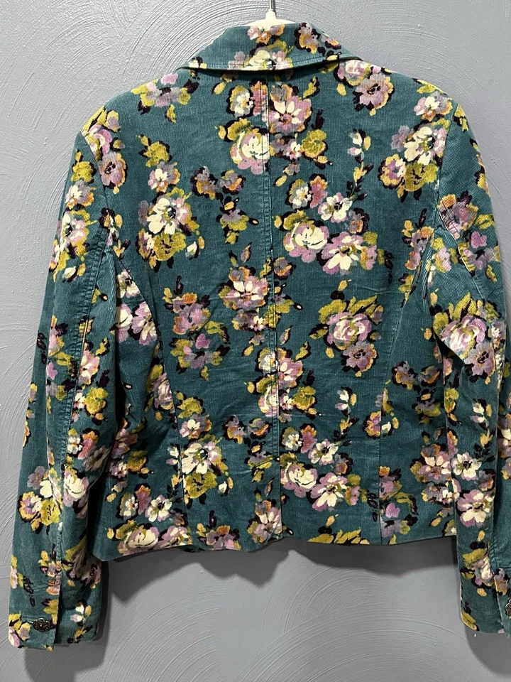Blazer para mujer Kate Hill pana floral talla 8 verde azulado de colección verde otoño Foto 2 de 4