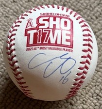 Shohei Ohtani Signed 2021 Mvp Baseball Under The Logo With Full JSA letter