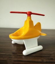 Vintage 1973 Hasbro Weebles Yellow W/Red Propeller Helicopter
