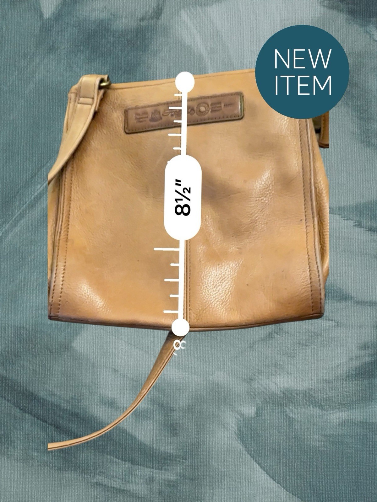 Fossil~Camel Messenger Shoulder Small Leather Cro… - image 6