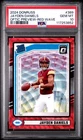 2024 Panini Donruss Jayden Daniels Optic Preview Red Wave Prizm RC #389 PSA 10