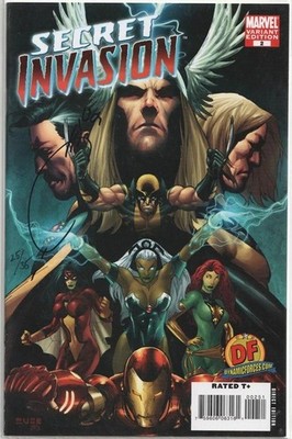 SECRET INVASION #2 DYNAMIC FORCES VARIANT SIGNED JOE QUESADA DF SKRULLS MARVEL
