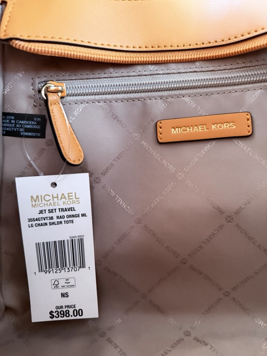 い Michael Kors Jet Set Travel Large Shoulder Chain Tote Bag MK