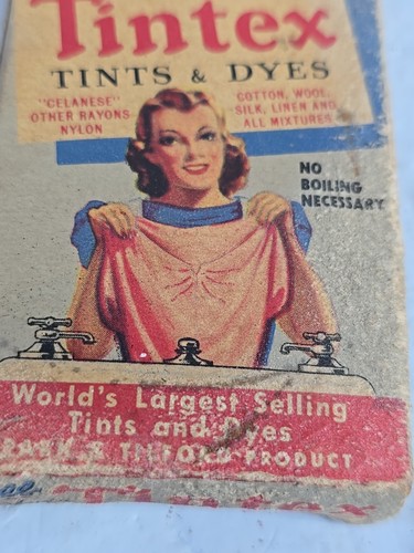 VINTAGE TINTEX All Fabric Tint and Dye 15 Bro Package w/ Contents - Picture 14 of 14