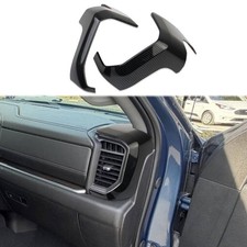 Carbon Fiber Style Centre Console Side Air Outlet AC Vent Cover Trim Accessor...