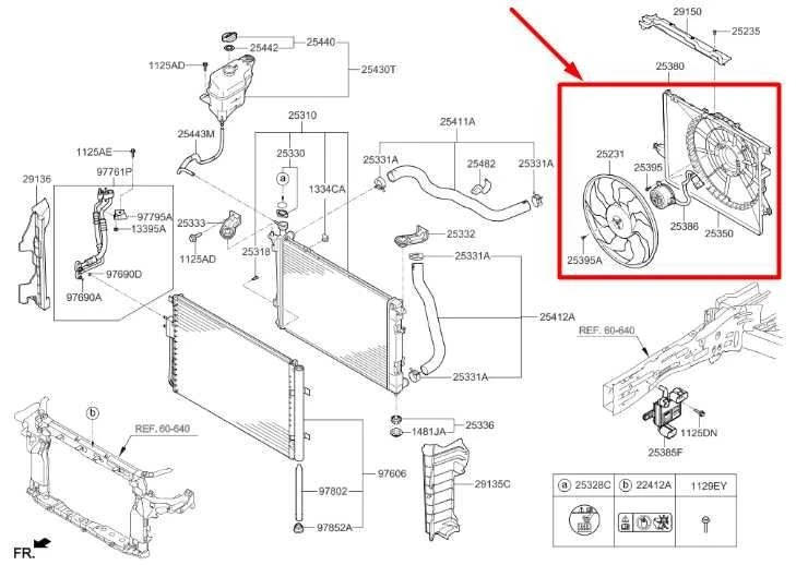 Conjunto de motor ventilador de refrigeración radiador Hyundai Santa Fe 2013-2018 3,3 L 25380-B8800 Foto 2 de 4