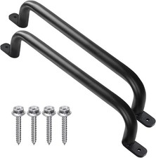 17 Inch Black Playground Accessories Safety Handles Set of 2 - Outdoor Metal...