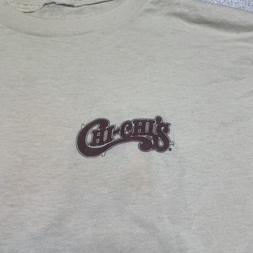 Vintage 80s Chi-Chi’s T-Shirt Size SMALL Beige Hawaiian Graphic Single Stitch - Picture 4 of 9