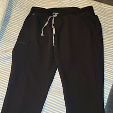 FIGS Technical Collection Womens Black Scrub Pants Size L Polyester