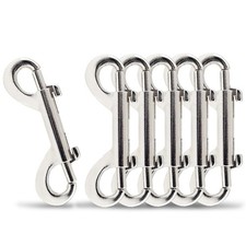 6 Pcs 3.5 Inch Double Ended Snaps Metal Clip Hooks for Pet Dog Leash Key Holder