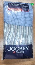 NOS Jockey Classic Plaid Stripe 2 Pack Tapered Boxers Sz L 36-38 Vintage 2003