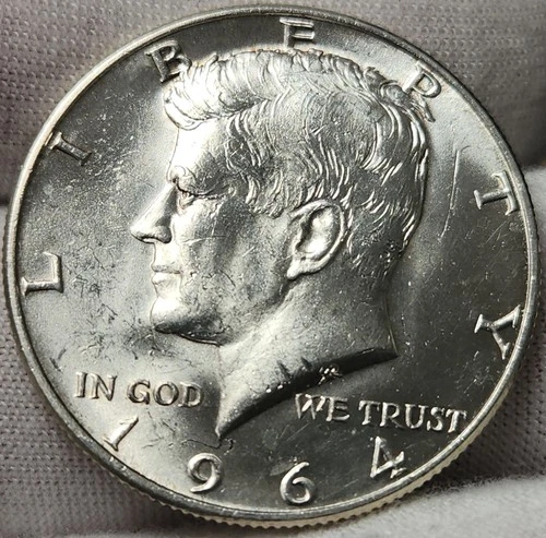 1964 D KENNEDY Half Dollar 90% Silver, Choice Uncirculated, JFK-64d-2