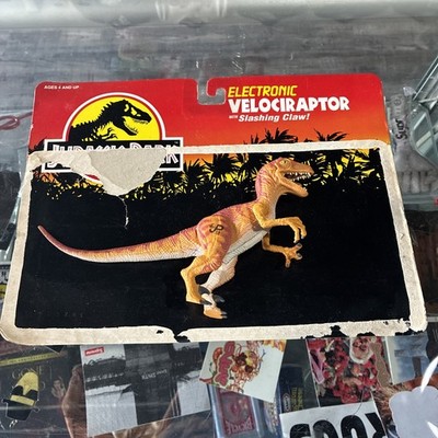 1993 Kenner Jurassic Park Electronic Velociraptor Slashing Figure Dino Screams 