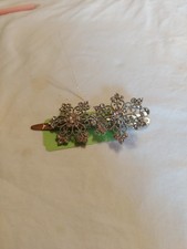 Wedding Hair Clip, Clear Rhinestone Hair Accessory,4" Vintage 2007