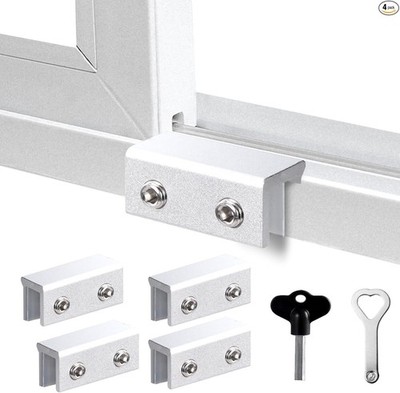 Locks, 4 Sets, Alu Alloy Material Window Size  4 Sets large Color Silver
