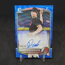 2025 Bowman Draft - Dean Livingston - 1st Blue Wave Auto /150 - Arizona 