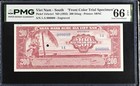 SOUTH VIETNAM 200 Dong 1955 P-14Acts1 COLOR TRIAL SPECIMEN PMG 66/7 EPQ UNC Pair