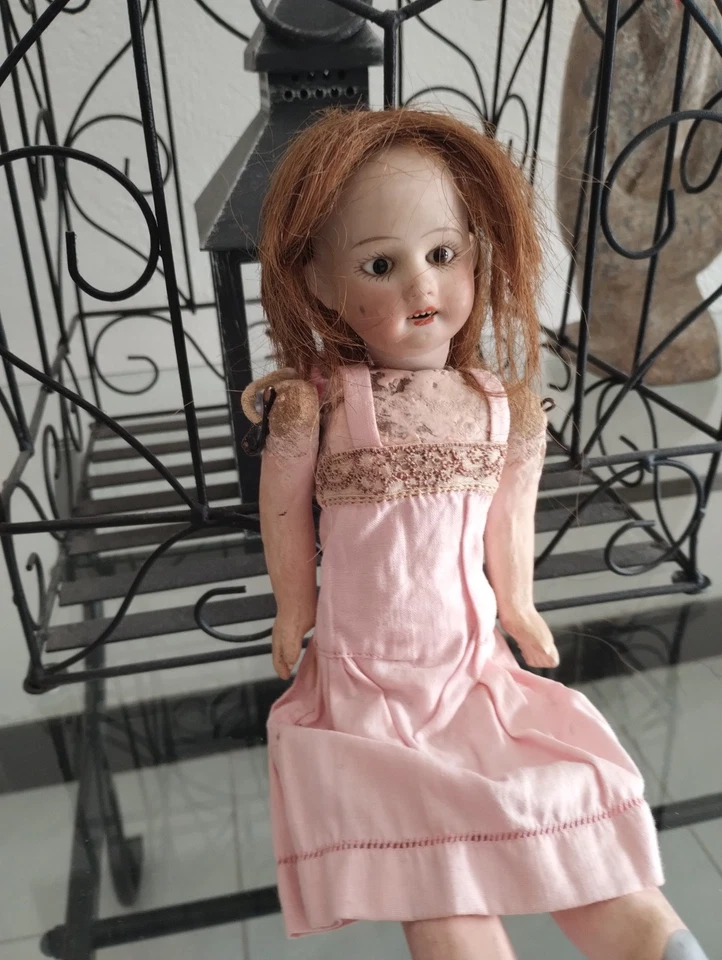 Bambola epoca metà 800 viso in biscuit corpo in composito - Immagine 2 di 4