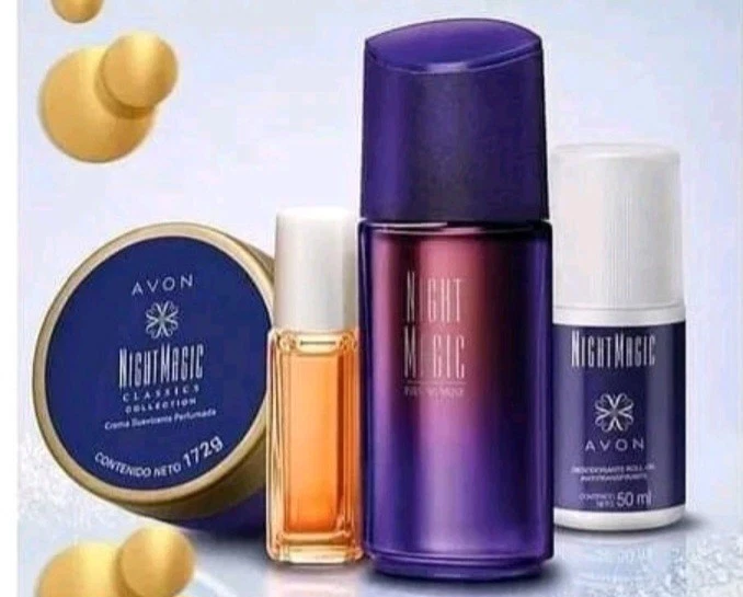 NIGHT MAGIC EAU DE TOILETTE BY AVON SET NUEVO DE 4 PIEZAS IMPORTADO  Foto 2 de 3