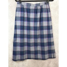 VTG Pendleton Tartan Plaid 100 Virgin Wool Skirt Size 10 Classic Academia