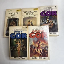 Vintage GOR John Norman Book Lot Of 5 -- Rogue Guardsman Players Dancer Renegade