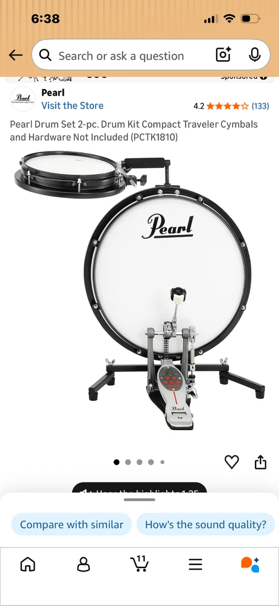 パーカッション・打楽器 Pearl 18 Pearl 18 in Item Diameter Drums for sale | eBay