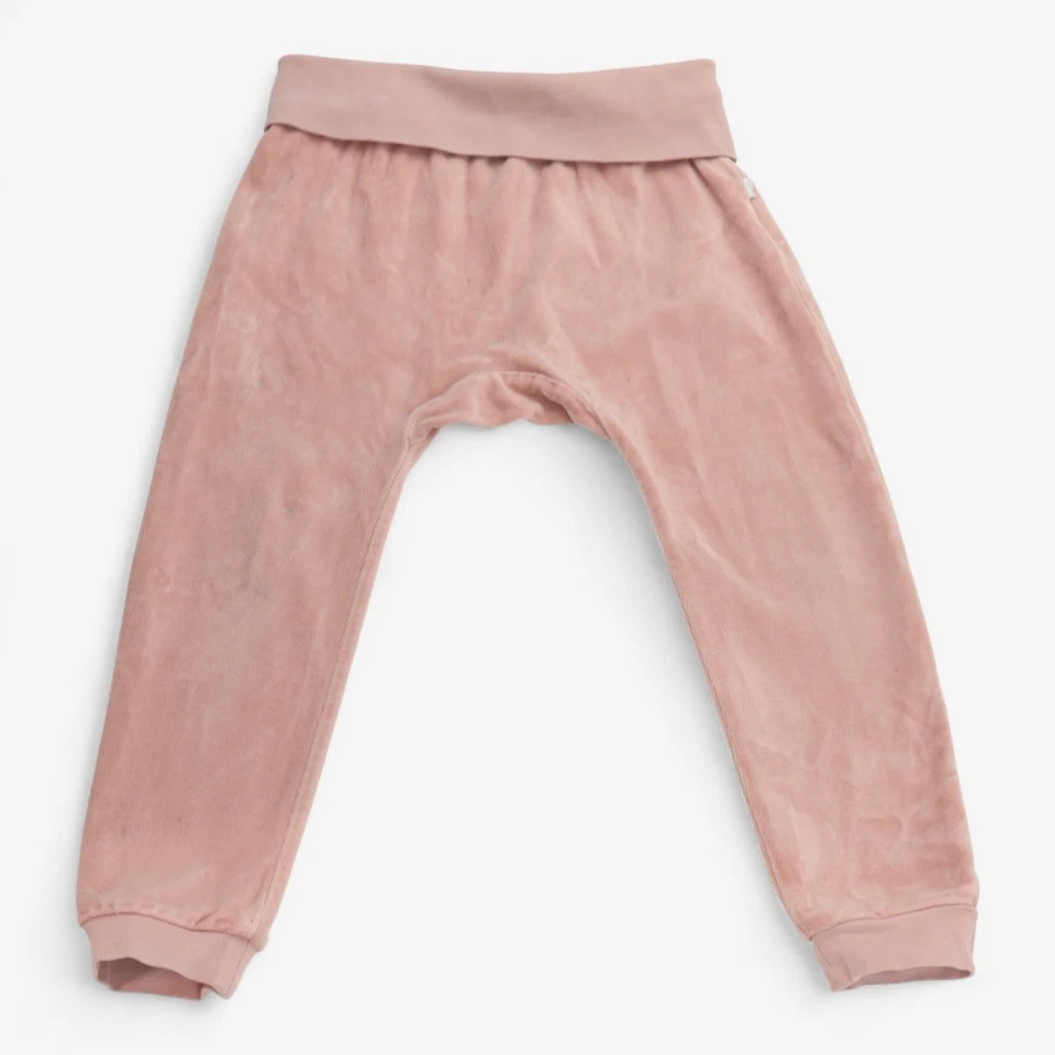 Baby Mori, Joggers Pink Velour With Folded Waistband, 5-6 Years 8EA745EC16D7/1