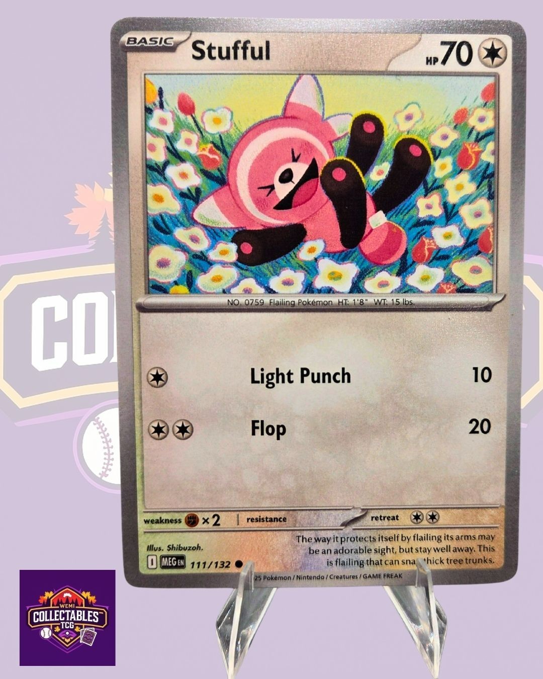 Stufful 111/132 Me01: Mega Evolution Regular Free Shipping NM Pokémon