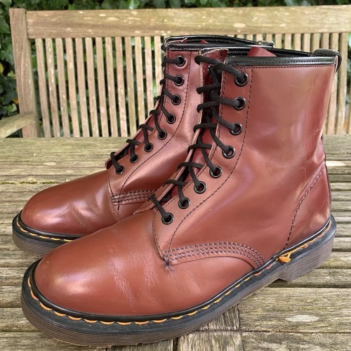 Dr. Martens 1460 Red Made In England vintage boots 8-eyelet uk 8 Eu 42 - 第 1/18 張圖片