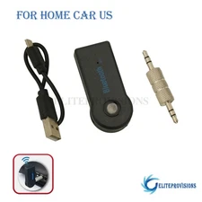 Music Adapter Wireless Bluetooth Receiver 3.5mm AUX Audio Stereo For Home Car US