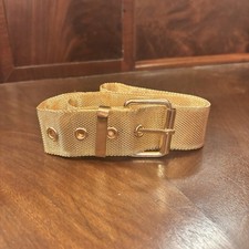 Gold Mesh Belt Xl 44 Adjustable Metal Chain Link Wide Waist Belt Boho Disco VTG