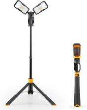 【Upgraded】 6290Max 11000 Lumen 92W Dimmable LED Work Light with Telescoping Trip