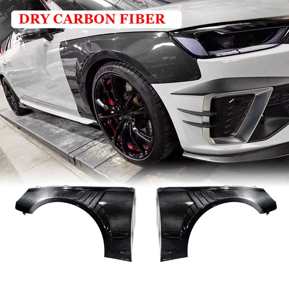 Audi A4 B9/A5 B9 ②カーボン調ギアボックスサイドトリム For Audi A4 B9.5 S-Line S4 RS4 20UP DRY Carbon Exterior Side