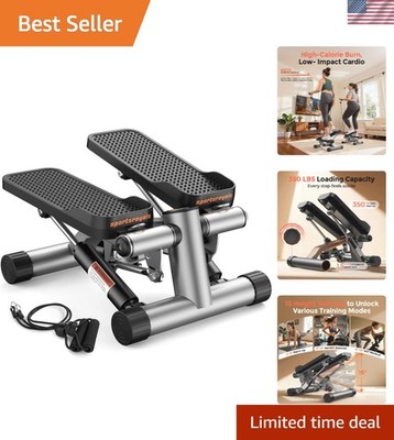 Compact Twist Mini Stepper with Resistance Bands - 350lbs Capacity Exercise