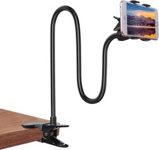 Bed Phone Holder Flexible Long Arm Clip On for Desk Headboard 4-7