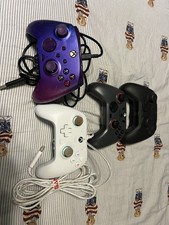 Lot Of 3 Xbox/PC Controllers With Case