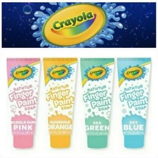 Crayola Bathtub Fingerpaint Soap - 4 Spring Pastels 3 Fl Oz Sky Blue, Sea Green,