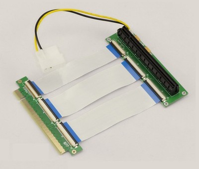 Riser PCI EXPRESS 16x - FPC Tischdecke - 2 Längen im Lieferumfang, 10cm und 30cm