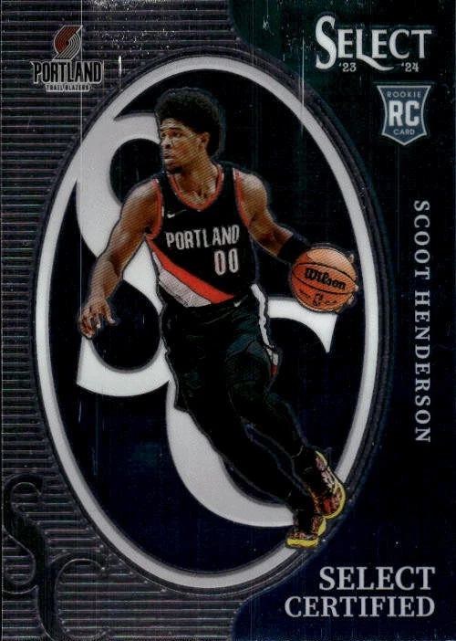 2023-24 Panini Select Scoot Henderson #19 Select Certified Portland Trail 17J