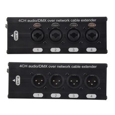 1Pair 4-Channel 3-Pin XLR or 6.3Mm Audio and over Cable Extender,DMX512 5688