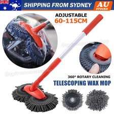 Car Wash Brush Double Brush Head Long Handle Cleaning Mop Auto Care Accessories