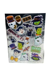 Halloween Themed 20 Piece Metallic Puffy Stickers Dimensional 3D