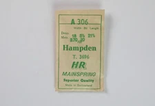 Hampden Pocket Watch Mainsprings (Multiple Sizes/Brands)- NOS