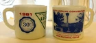 Vintage Fire King LICA Convention 1981 Promotional Milk Glass Mugs Lot Of 2