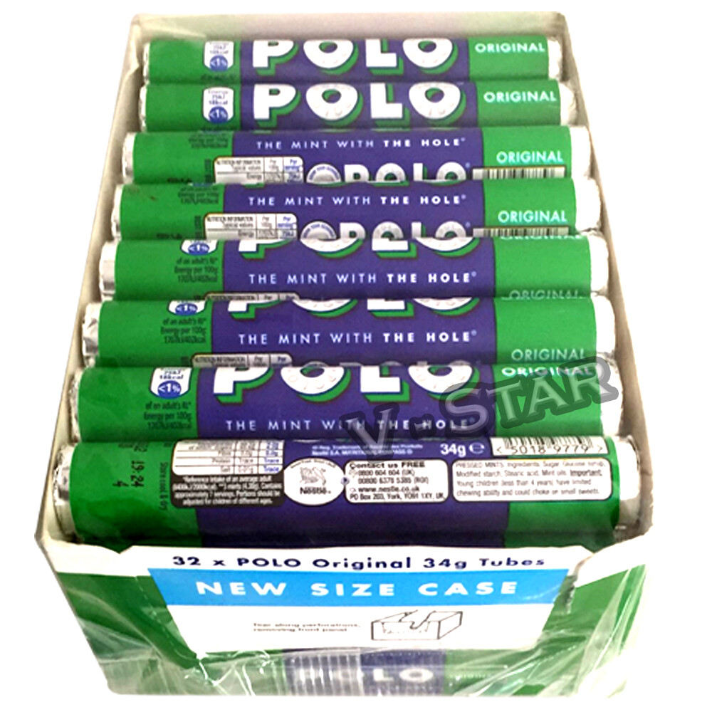 NESTLE POLO SUGAR FREE ORIGINAL MINTS BOX OF 32 ROLLS OF 34g TUBES eBay