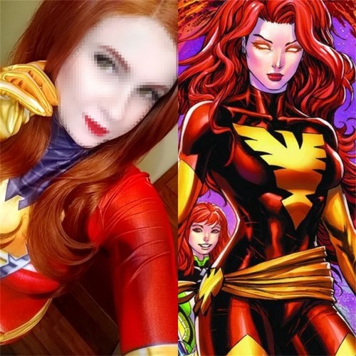 X-men Dark Phoenix Jean Grey Jumpsuit Red Cosplay Costume Halloween Adult Kids - Picture 2 of 5